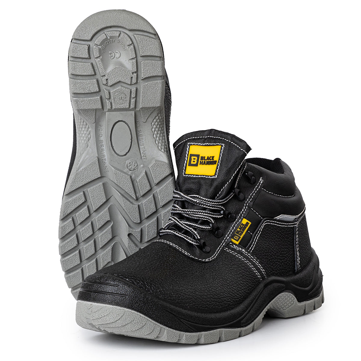 Steel Toe Cap and Steel Midsole Safety Boots