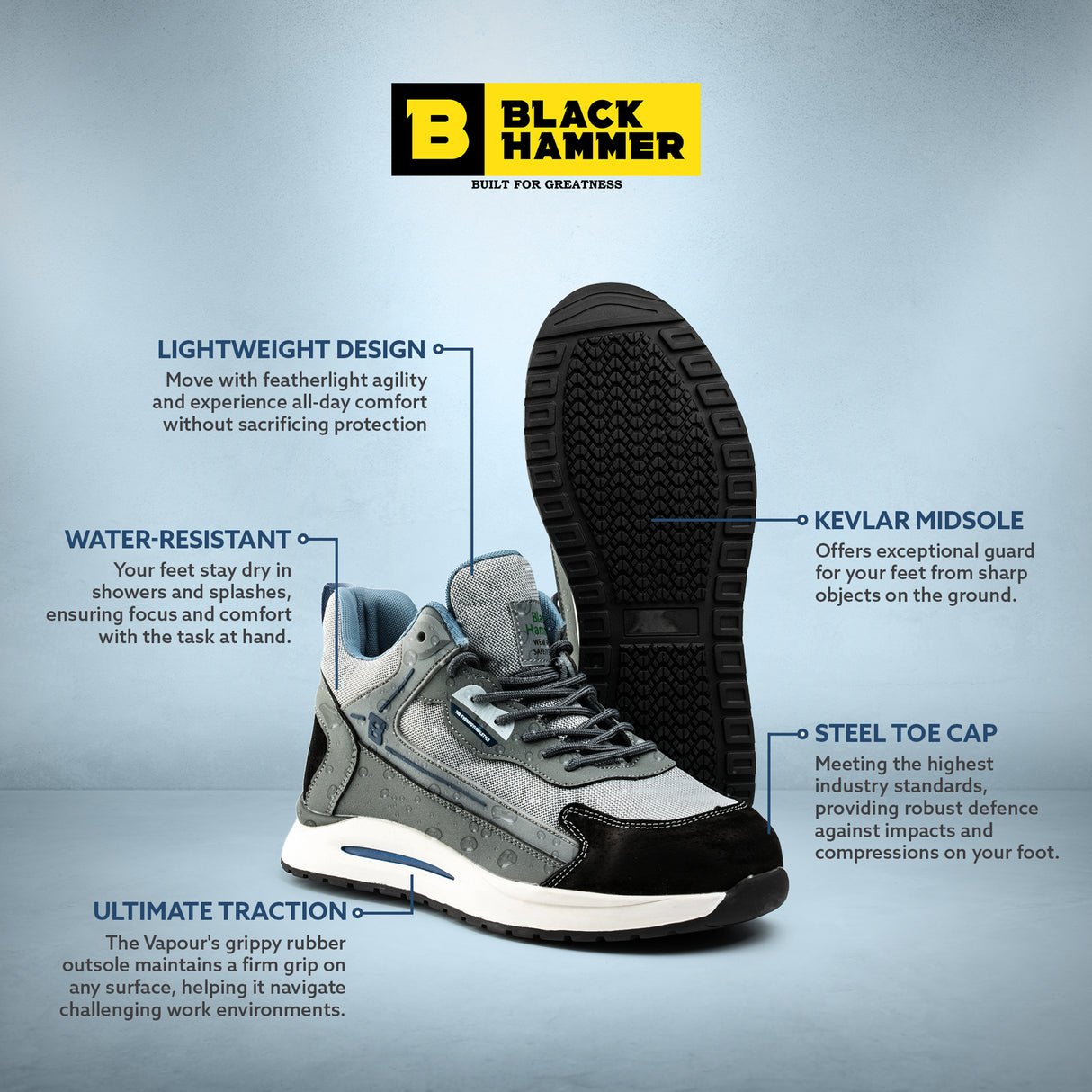 Black Hammer Vapour Men's Safety Trainers