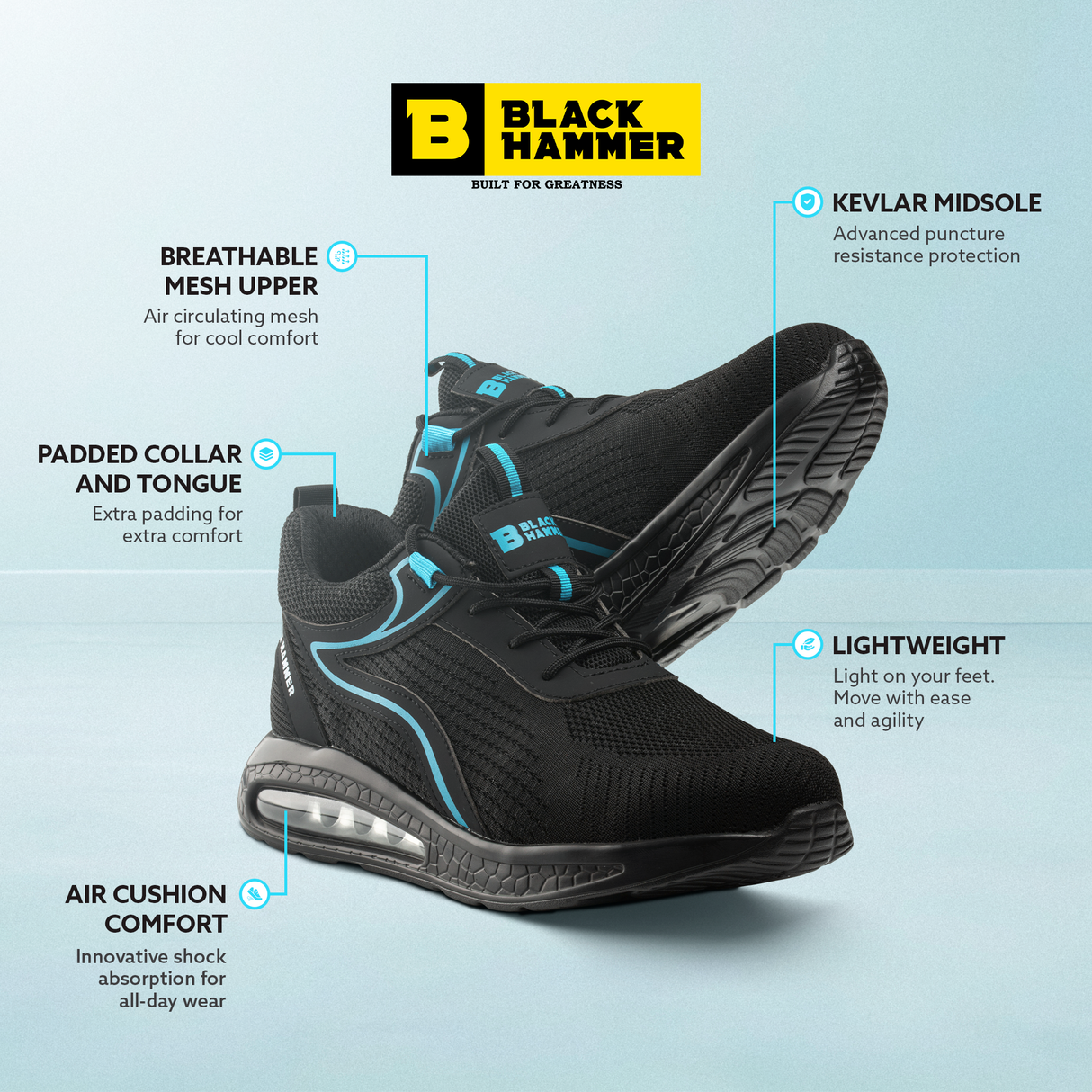 Black Hammer 3200 Volt Safety Trainers