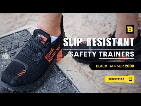 Slip on best sale work trainers