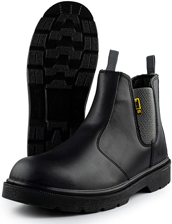 Mens black hotsell boots slip on