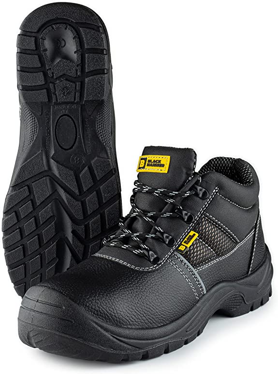 Mens Safety Boots Steel Toe Cap Work Footwear Black Hammer